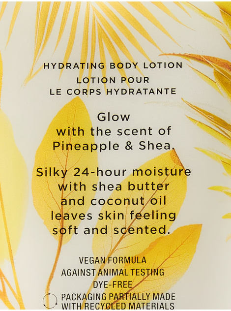 Лосьон Pineapple & Shea Natural Beauty Hydrating Body Lotion