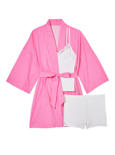 Піжама Cotton 3-Piece Pajama Set Hollywood Pink Mini Dots