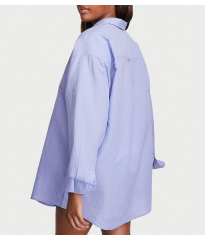 Сорочка Oversized Linen Shirt Cover Up Blue