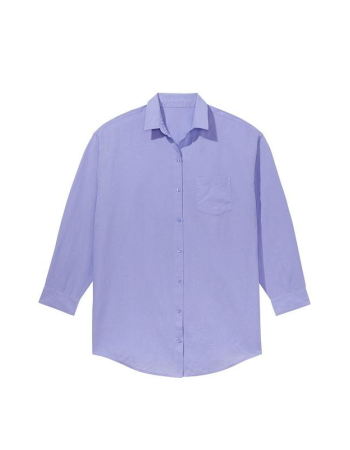 Рубашка Oversized Linen Shirt Cover Up Blue