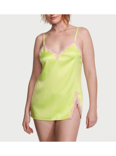 Пеньюар Tease Satin Lace-Trim Mini Slip Citron Glow