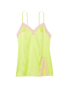 Пеньюар Tease Satin Lace-Trim Mini Slip Citron Glow