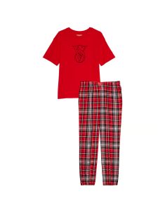 Піжама Flannel Jogger Tee-Jama Set Lipstick Heritage Plaid