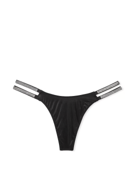 Трусики Double Shine Strap Smooth Thong Panty Black