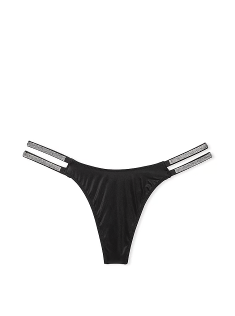 Трусики Double Shine Strap Smooth Thong Panty Black