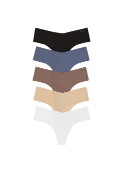 5-Pack Logo Cotton Thong Panties