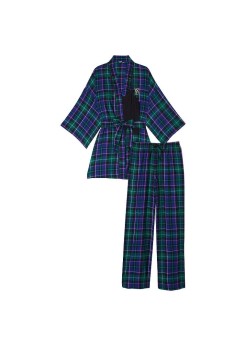 Пижама Flannel 3-Piece Long Pajama Set Plaid