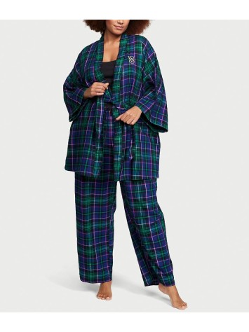 Піжама Flannel 3-Piece Long Pajama Set Plaid