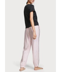 Пижама Short Sleeve T-Shirt Flannel Pyjamas Stripe