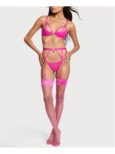 Комплект білизни Logo Lace Open-Cup Demi Bra Fuchsia Frenzy Set