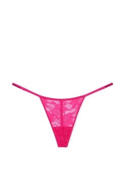 Трусики Shine Strap Lace V-String Panty Forever Pink