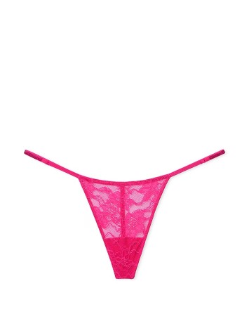 Трусики Shine Strap Lace V-String Panty Forever Pink