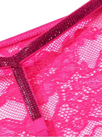 Трусики Shine Strap Lace V-String Panty Forever Pink