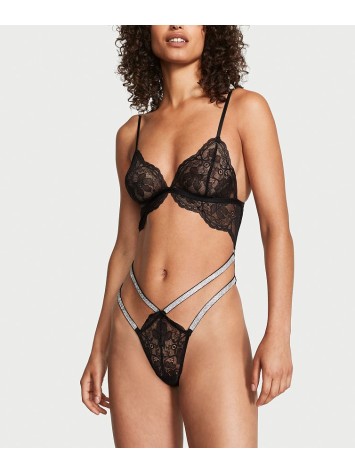 Боді Lace Triangle Chain Shine Strap Teddy