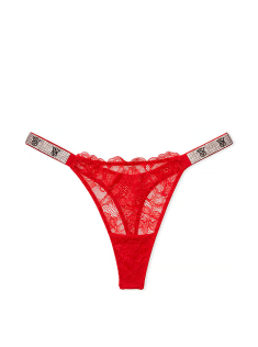 Трусики Shine Strap Lace Thong Panty Lipstick Red