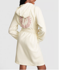 Плюшевий халат PINK Polar Fleece Robe White