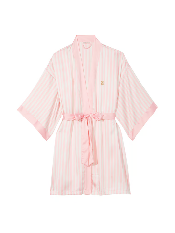 Сатиновий халат The Tour '23 Iconic Pink Stripe Robe Iconic Stripe
