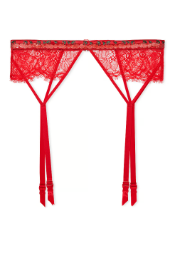 Пояс Shine Strap Lace Garter Belt Cherry Red