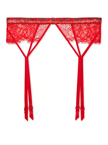 Пояс Shine Strap Lace Garter Belt Cherry Red