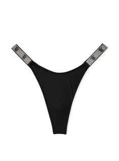 Трусики Shine Strap Lace Thong Panty Black