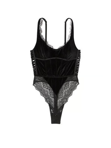 Боди Wicked Velvet Unlined Vintage Lace Corset Teddy