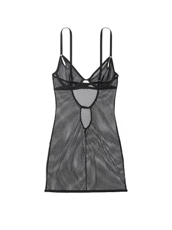 Пеньюар VICTORIA'S SECRET Sheer Mesh Slip Black