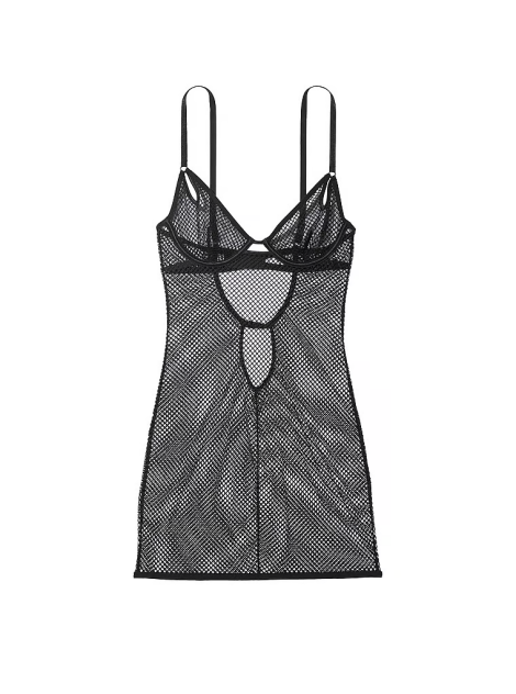 Пеньюар VICTORIA'S SECRET Sheer Mesh Slip Black