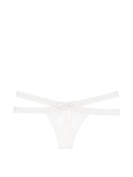 Трусики стрінги Victoria Secret Viry Sexy White Lace Thong panty