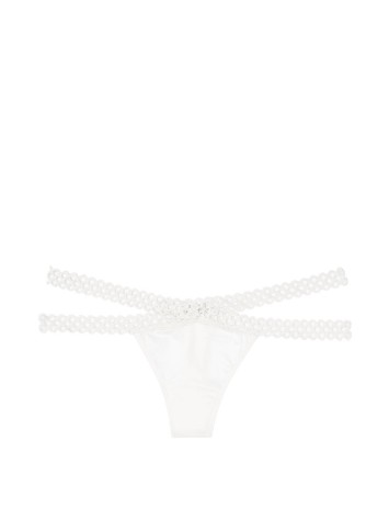 Трусики стрінги Victoria Secret Viry Sexy White Lace Thong panty