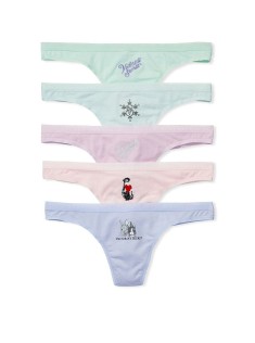 Подарунковий набір Вікторія Сікрет Graphic Thong Pantie 5-pack