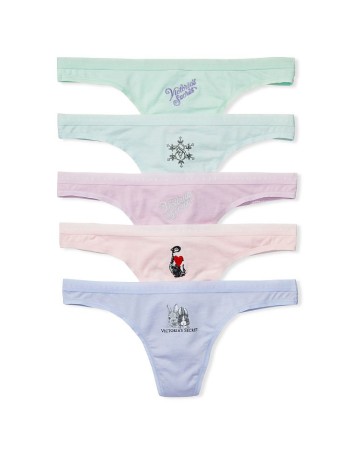 Подарунковий набір Вікторія Сікрет Graphic Thong Pantie 5-pack