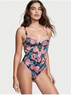 Боді body by VICTORIA Lace trim modal bodysuit