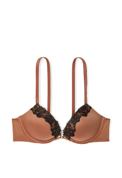 Бюстгальтер Smooth Lace-Trim Push-Up Bra Caramel