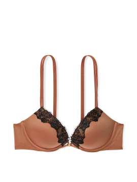 Бюстгальтер Smooth Lace-Trim Push-Up Bra Caramel