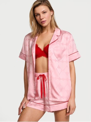 Піжама Glazed Satin Short Pajama Set Pretty Blossom