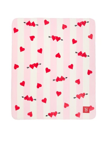 Плед Cozy plush Fleece Hearts blanket Victoria's Secret