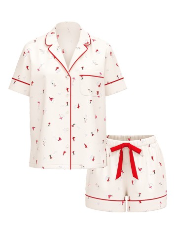 Піжама Flannel Short Pajama Set Skiers