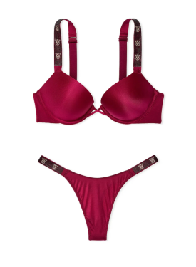 Комплект білизни Bombshell Shine Strap Add-2-Cups Push-Up Bra Set Campari Red