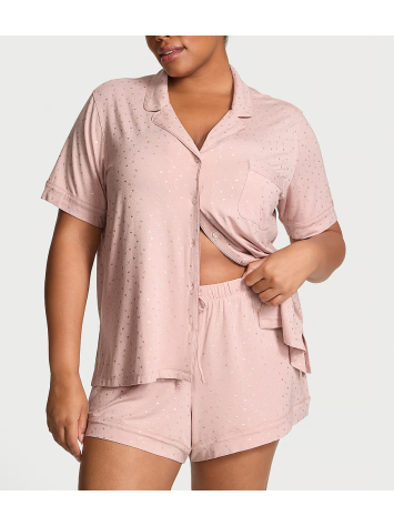 Пижама Modal Soft Short Pajama Set Pink Shimmer