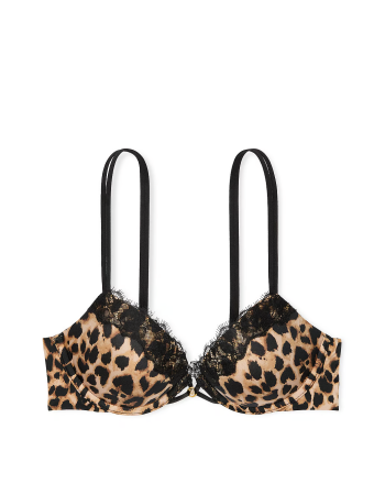 Бюстгальтер Smooth Lace-Trim Push-Up Bra Leopard Print