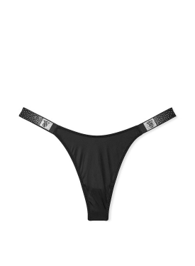 Трусики Scattered Shine Strap Smooth Thong Panty Black