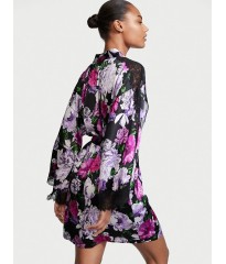 Халат Satin Lace Kimono Floral print Victoria's Secret