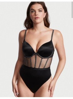 Боді Very Sexy Black Shine Teddy Victoria's Secret