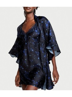 Сатиновий халат Flounce Satin Robe Stars