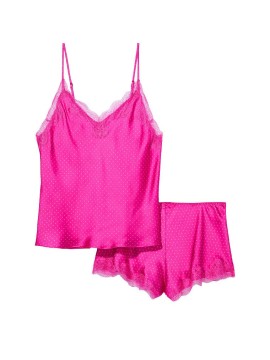 Пижама Satin Cami PJ Set Pin Dot Fuchsia Frenzy