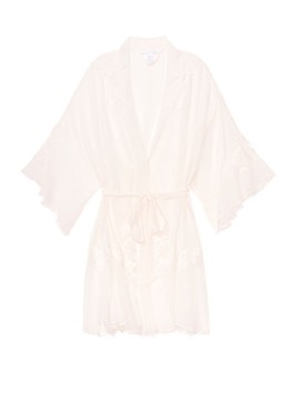 Сатиновый халат Embroidered Lace Robe