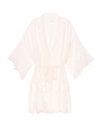 Сатиновий халат Embroidered Lace Robe