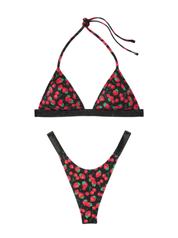 Купальник Shine Strap Triangle Bikini Mixed Berry