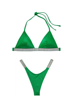 Купальник Shine Strap Triangle Bikini Verdant Green