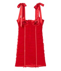 Пеньюар Вікторія Сікрет Luxe Lingerie Strappy Bow Slip Dress
